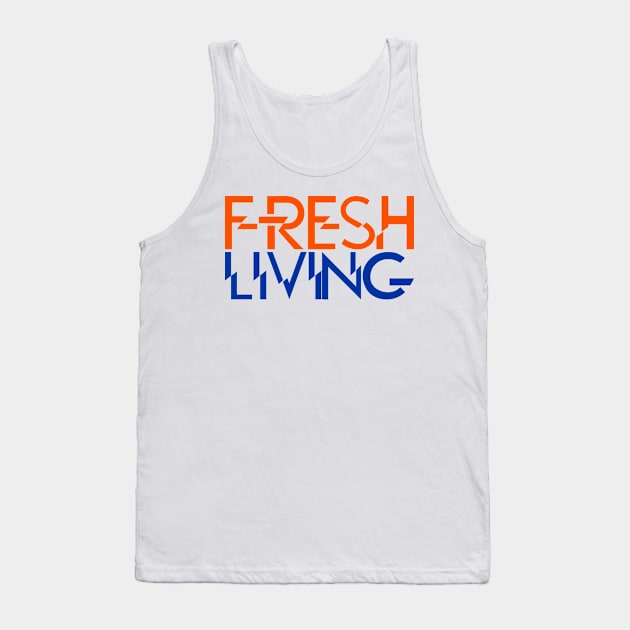 Fresh Living-orange/royal blue Tank Top by God Given apparel